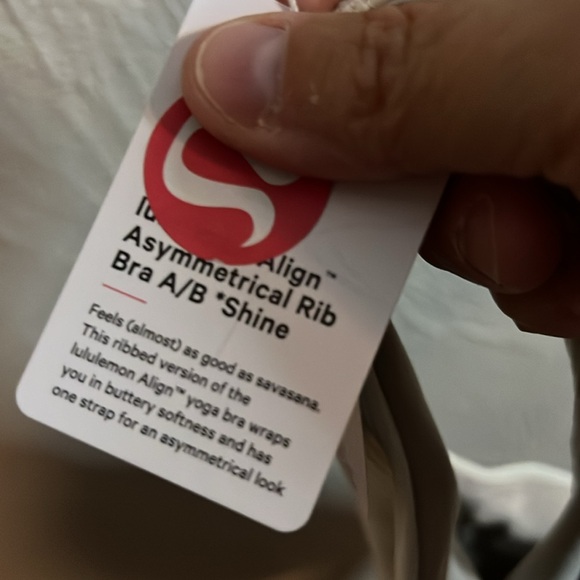 Lululemon Align Asymmetrical Ribbed Bra Shine* A/B Cup - Picture 7 of 8